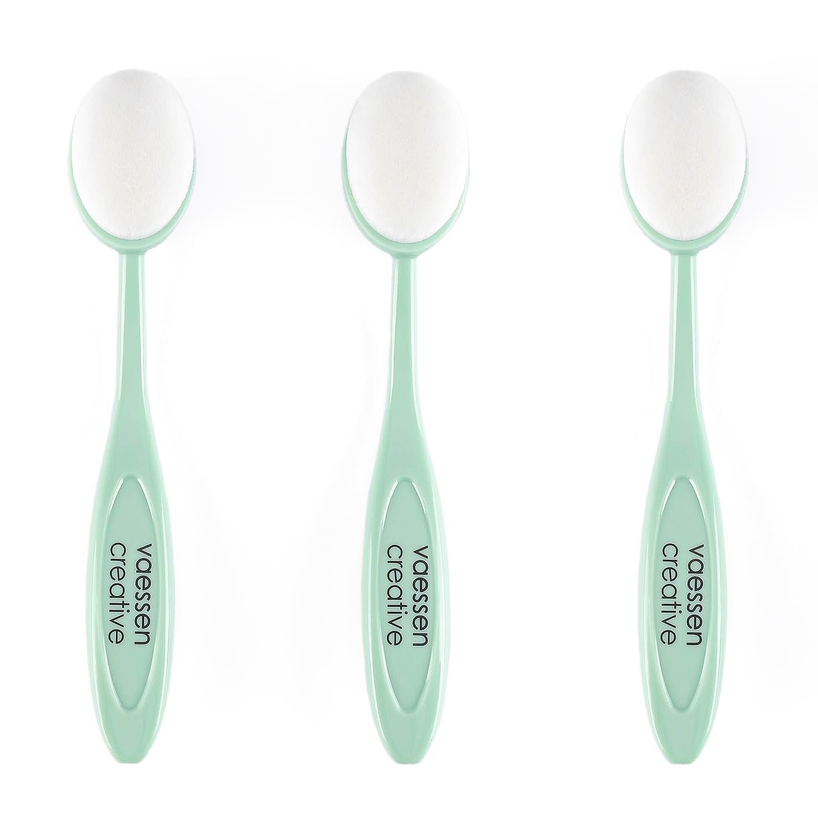 Vaessen Creative Blending Brushes for Crafts 3 pcs - 1.1 x 1.6" - for Ink and Paint - for Card Making, Scrapbooking, Journaling and Mixed Media, Mint