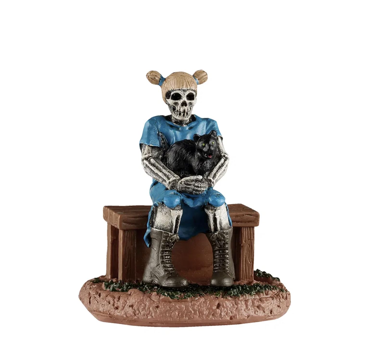 Lemax Soeur goule avec chat décor de table Halloween Spooky Town