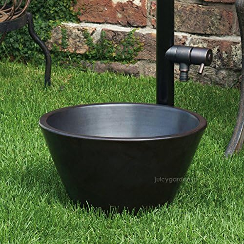 ミニサイズのガーデンパン「ガーデンポット ブラック」水受け 水鉢