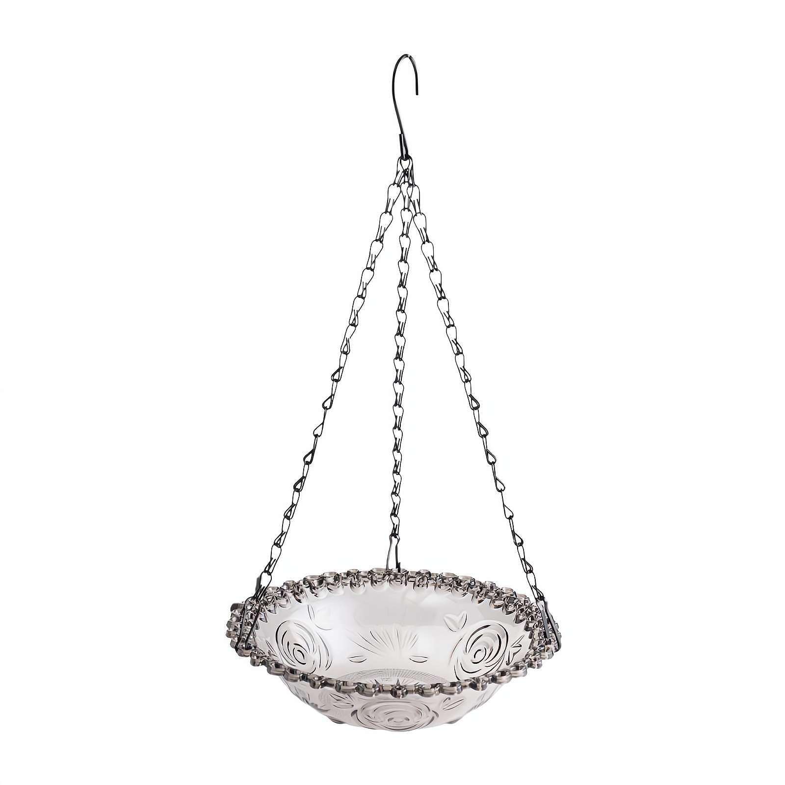 Hanging Bird Bath Outdoor Birdbath Bowl Hanging Bird Feeder Tray for Garden Patio Backyard Decor Gift for Bird Lovers
