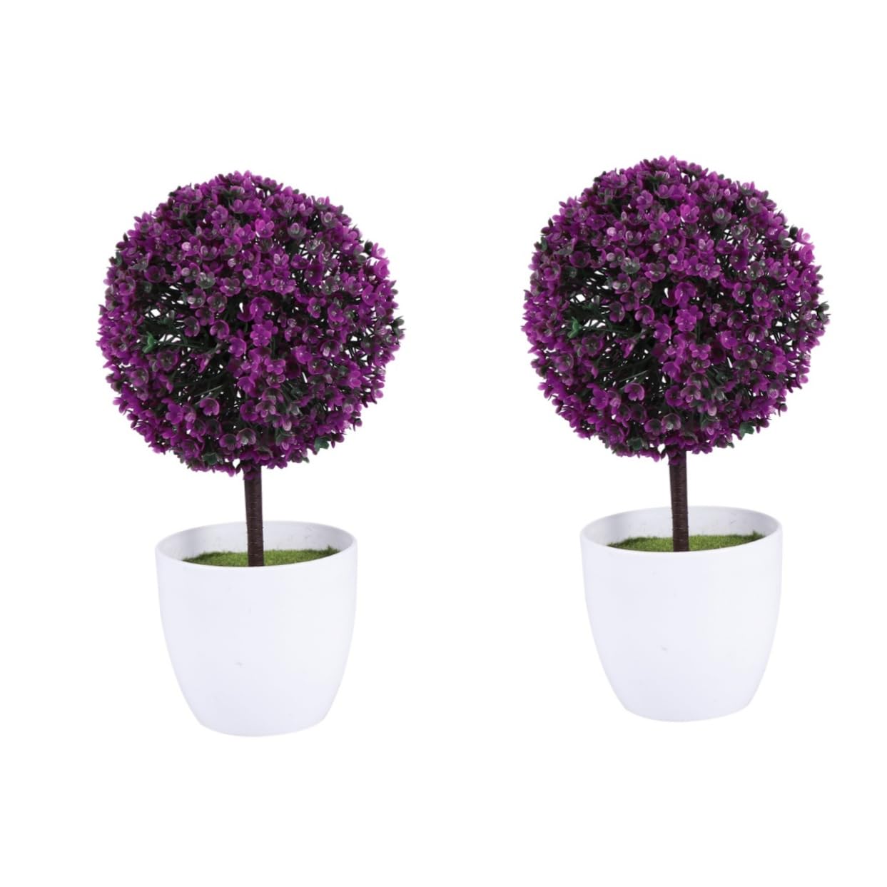 HOMSFOU 2pcs Planters for Indoor Plants Faux Plants Topiary Plant Pots Indoor Fake Outdoor Plants Boxwood Balls Flower Pots Artificial Plants Ball Mini Cherry Snowball