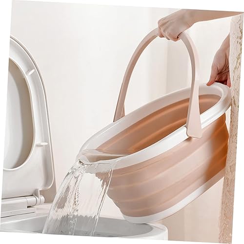 Miniatura 6 de Cubo de fregona plegable portátil Accesorio de limpieza de plástico para fregona de piso Contenedor de agua Cubo de trape