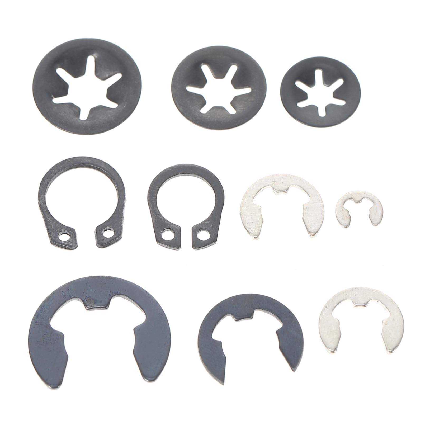 DOITOOL Sturdy Game Machine Parts 200pcs Iron Kit Circlip Assortment for Repair and Maintenance