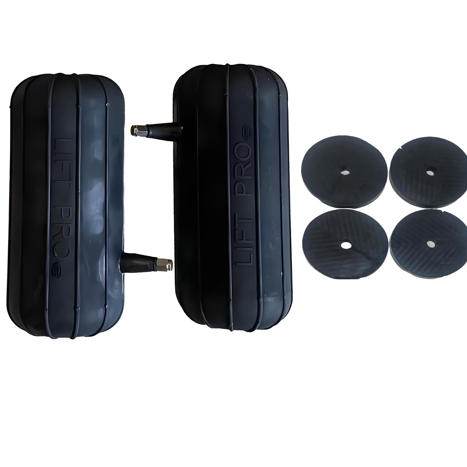 Lpoxuru Adjustable Air Pressure Air Springs, Premium Rubber Shock Absorber, Improve Stability & Ride Comfort for Sedans, SUVs and Off-Road Automobiles SUVs-Bottomopening