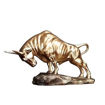 Buy wowobjects® Wall Street Charging Bull Sculpture, Bull Figurines ...