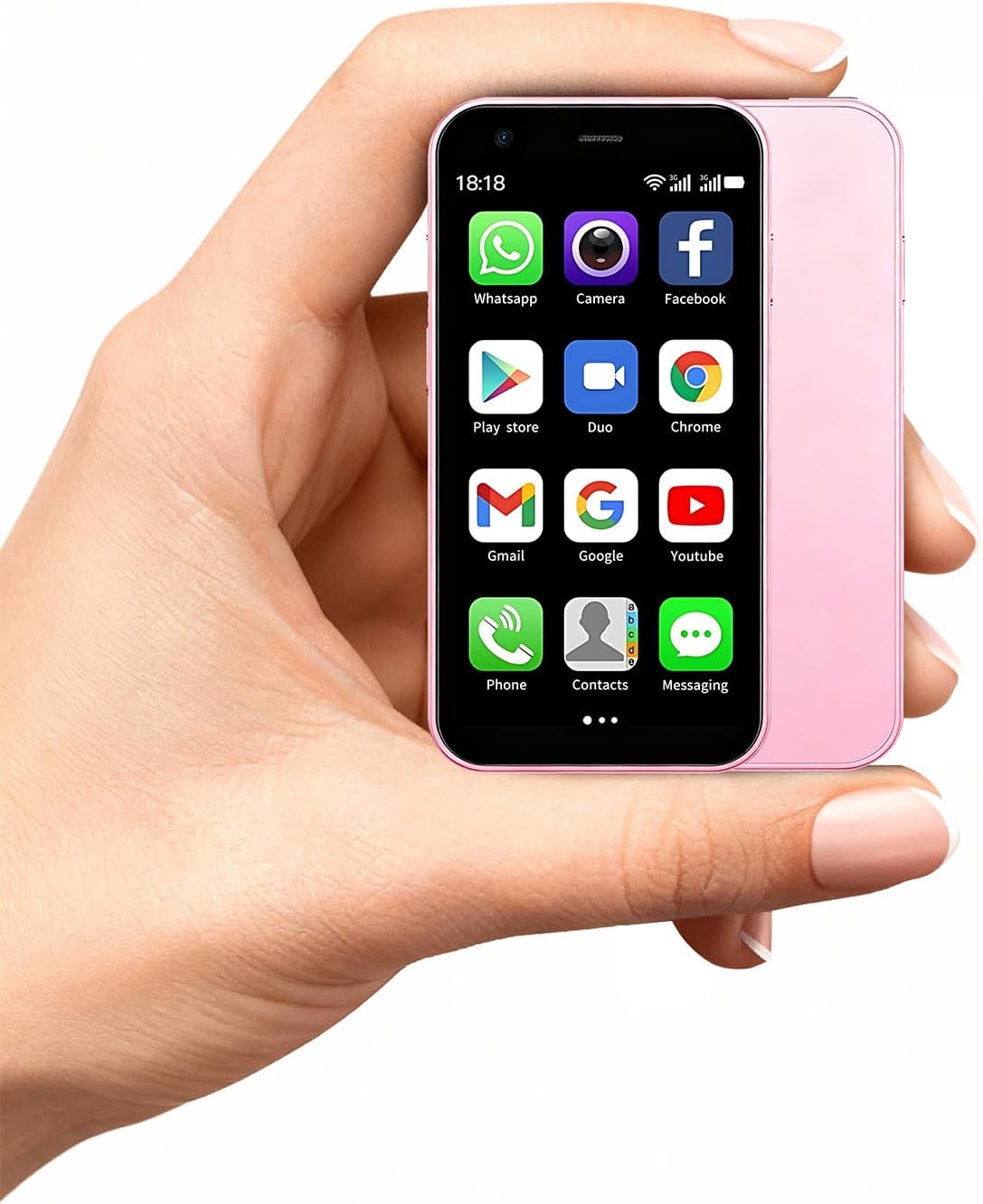 Mini Phone, 3.0 Inch Android Dual Camera Dual SIM, Mini Smartphone Unlocked, Face lD/WiFi/Bluetooth, Palm Phone for Kids, Student Pocket Cellphone,2GB +32GB (Far Sky Blue)