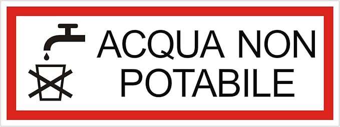 Targhetta Acqua NON Potabile 13126/d - Foto 9