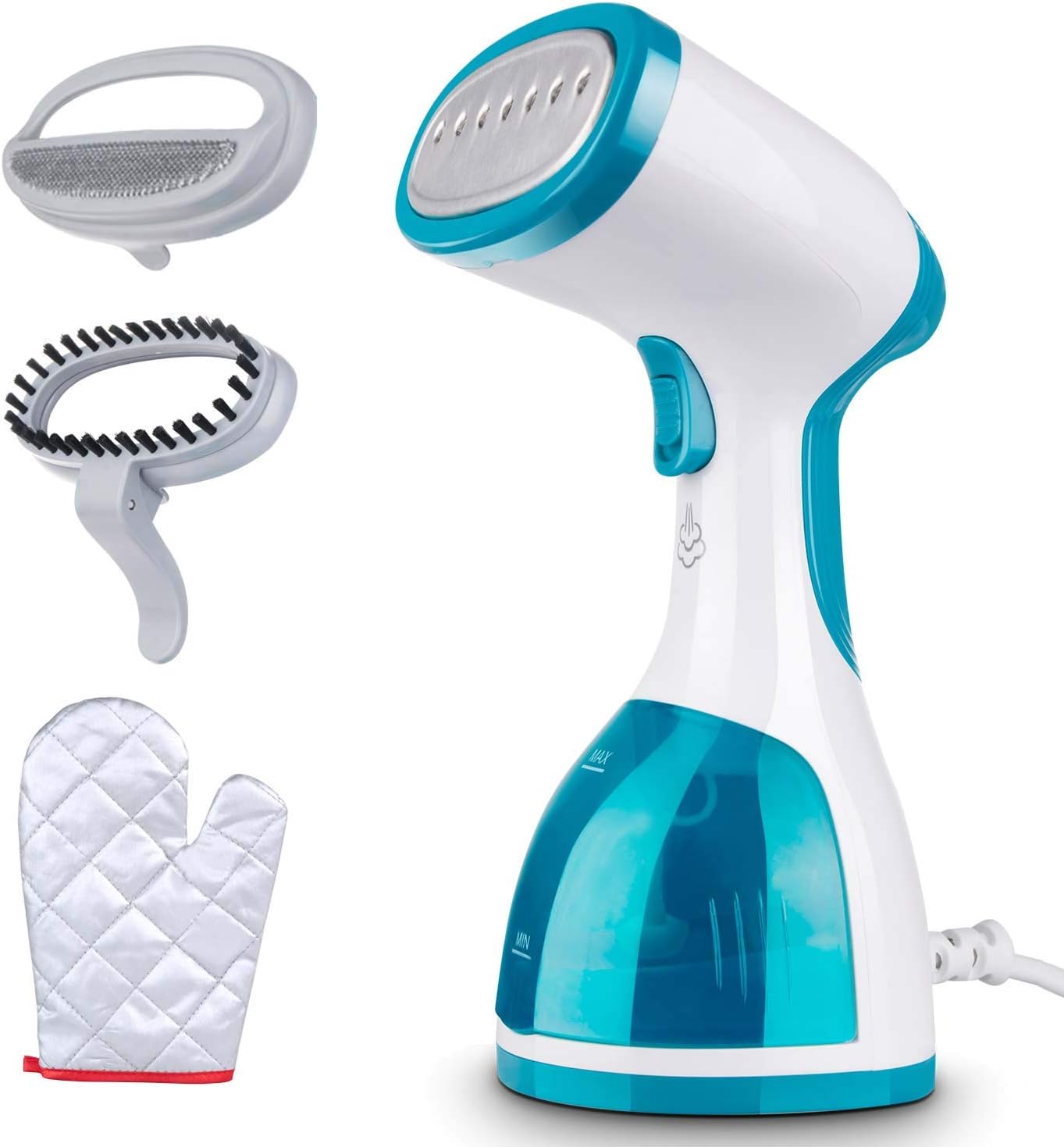 Minetom Garment Steamer for Clothes -1000W Portable Powerful Handheld Clothes Steamer with 260ml High Capacity, 40s Fast Heat-up, Wrinkle Remover, Clean and Sterilize, Best for Home and Travel