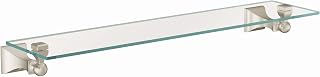 Moen DN8390BN Retreat 22-Inch Wide x 5-Inch Deep Decorative Glass Bathroom Vanity Shelf, Brushed Nickel