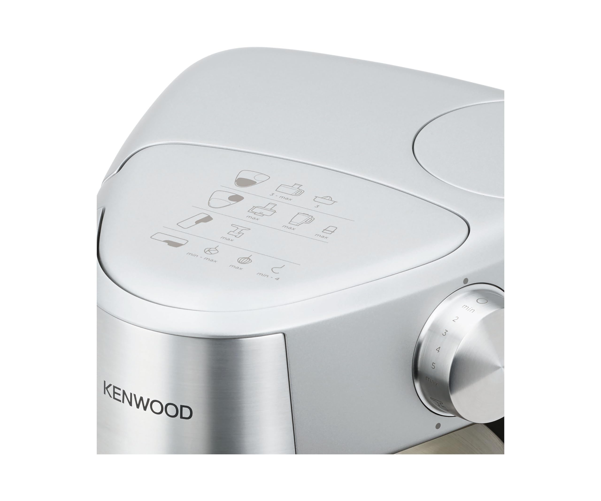 Kenwood Prospero+ KHC29A.R0SI Robot de Cuisine, Bol 4,3 L en Acier Inoxydable, 10 Accessoires, Hachoir, Blender en Verre, Presse Agrumes, Extracteur de Jus et Plus, Balance intégrée, 1000W, Argent