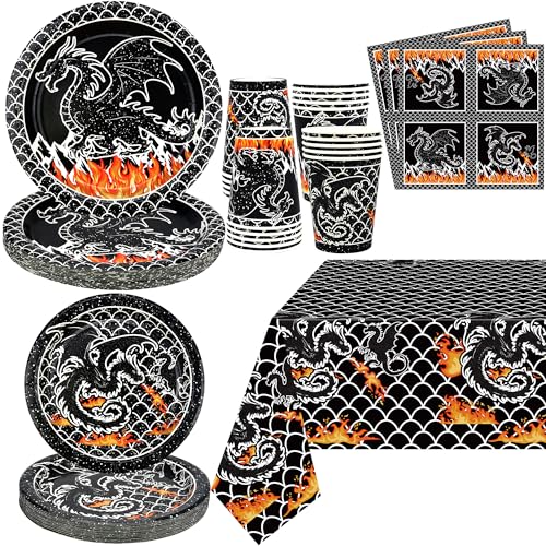 Drachen Geburtstags Party Dekorationen für 20 Gäste, einschließlich...