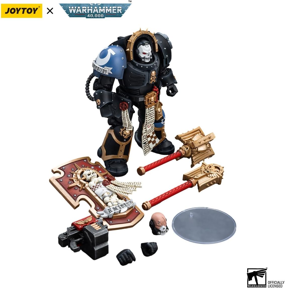 JOYTOY Action Figures Warhammer 40K 5.6inch Ultramarines Chaplain in Terminator Armour 1/18 Movable Model Collectible Figurine