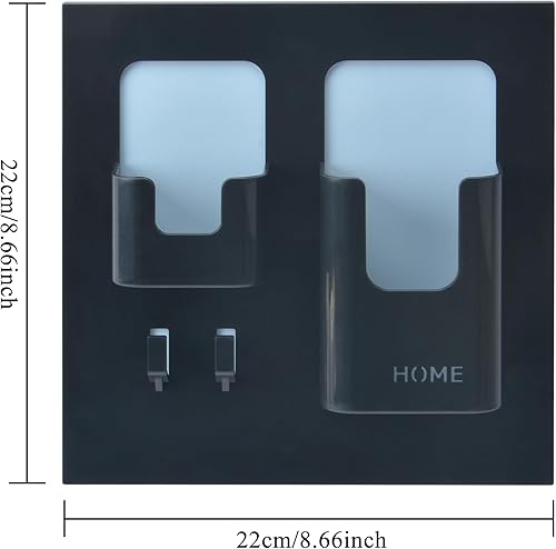 Miniatura 2 de Estante de noche con gel adhesivo fuerte, soporte organizador de montaje en pared para teléfono celular, lentes, control remoto, llaves, estantes