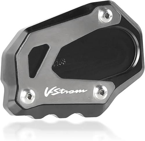 Moto Kickstand Foot Side Stand Extension Plate Pad for Suzuki for V-Strom 1050XT 1050 1000 1000XT GSX-S1000 GT for Katana (Color  Black)