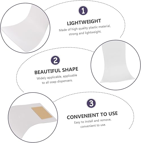 Miniatura 8 de Cabilock Bandeja de agua de plástico para servir, dispensador de jabón eléctrico, recipientes de líquidos, dispensador de jabón, bandeja colectora