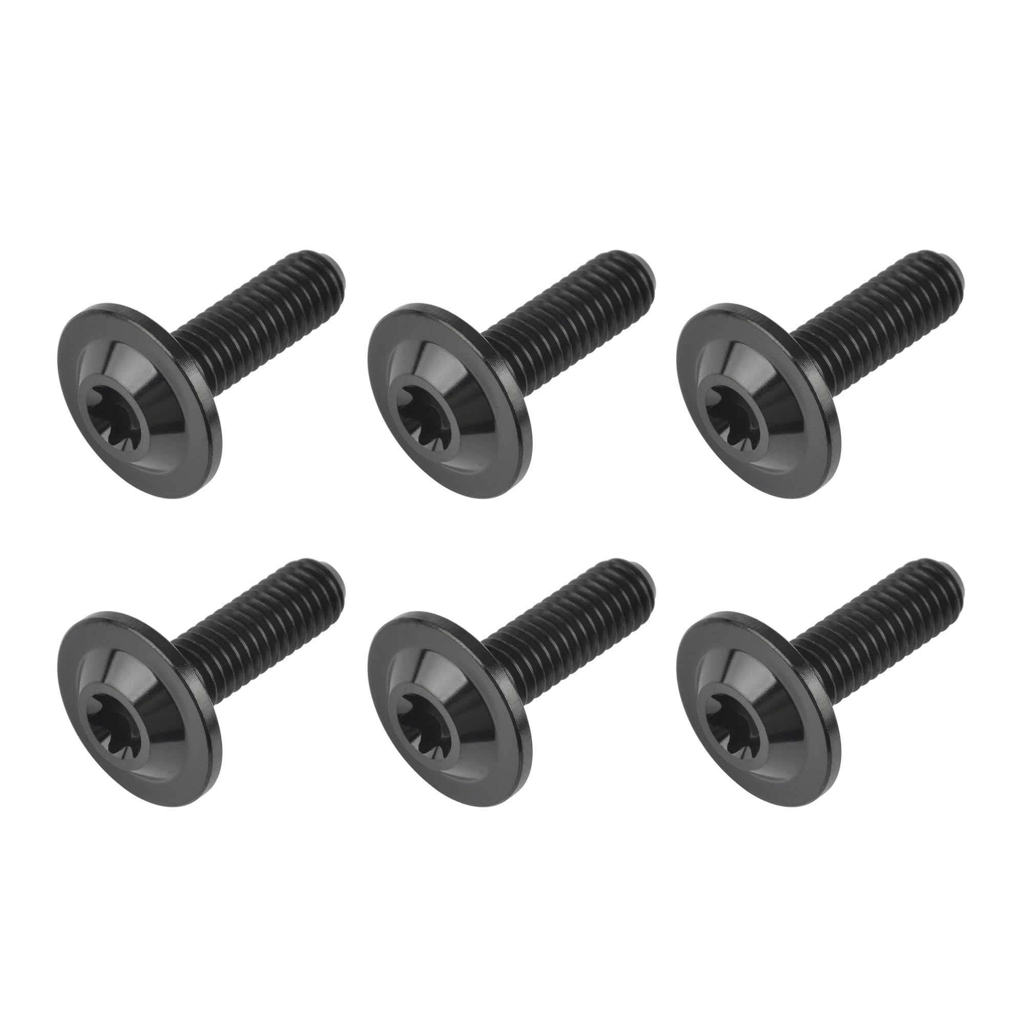 DWAMMEBRS Bolt M6x10 15 20mm Torx Head Screw For Bike Brake Lever Stem Parts Fasteners Pack Of 6(Black,M6x20mm)