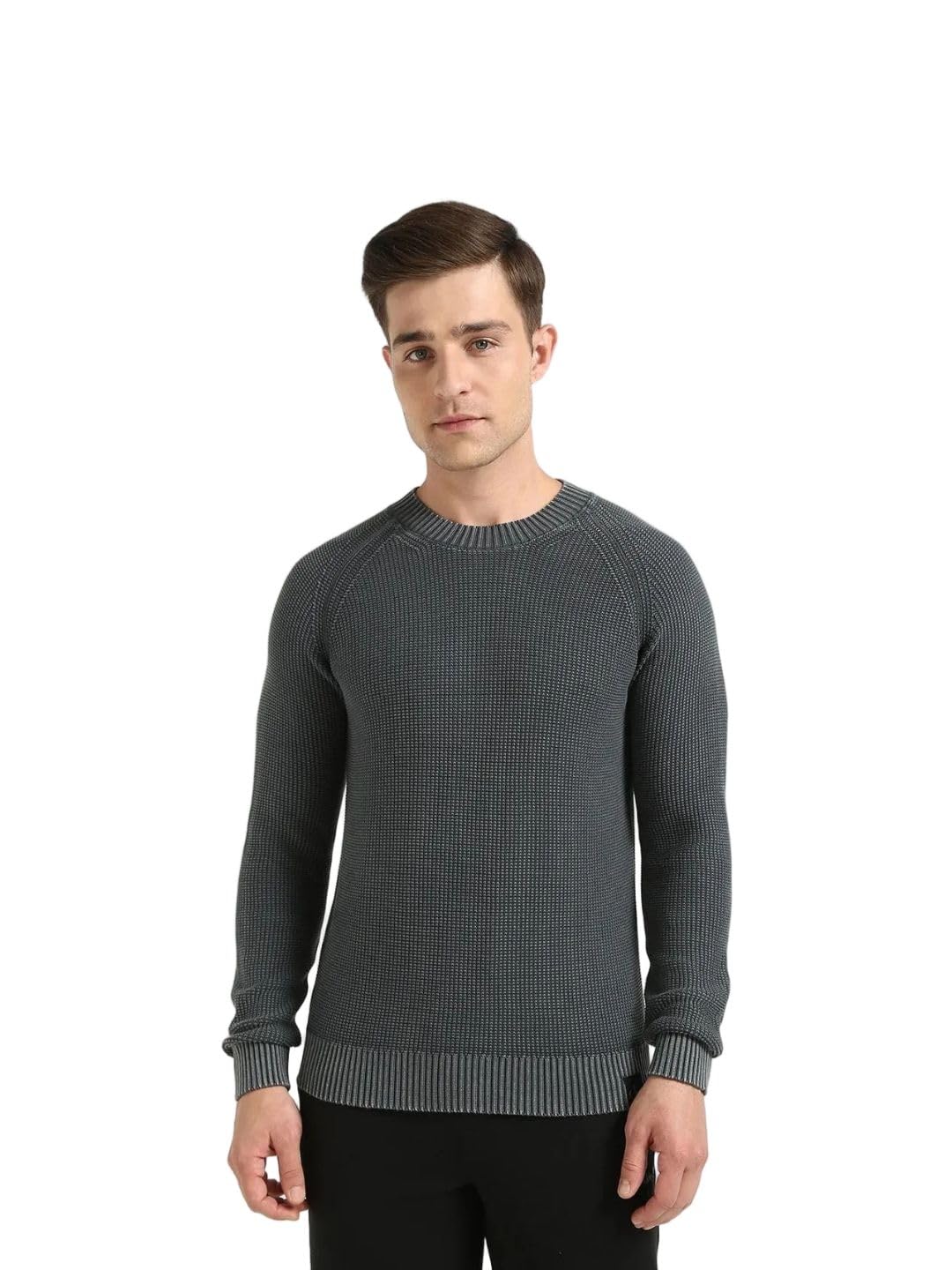 calvin klein jeans Solid Relaxed Fit Cotton Sweater-picture-42