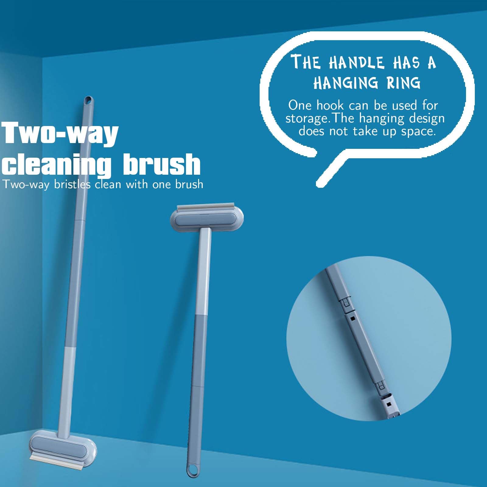 2 Pièces Brosse Anti Poils Animaux 4 en 1, Pet Hair Remover Livré avec 2 Crochets, Réutilisable Brosse Tapis, Brosse Vetement Anti Poils pour Canapé,Tapis, Vêtements, Literie (Bleu)