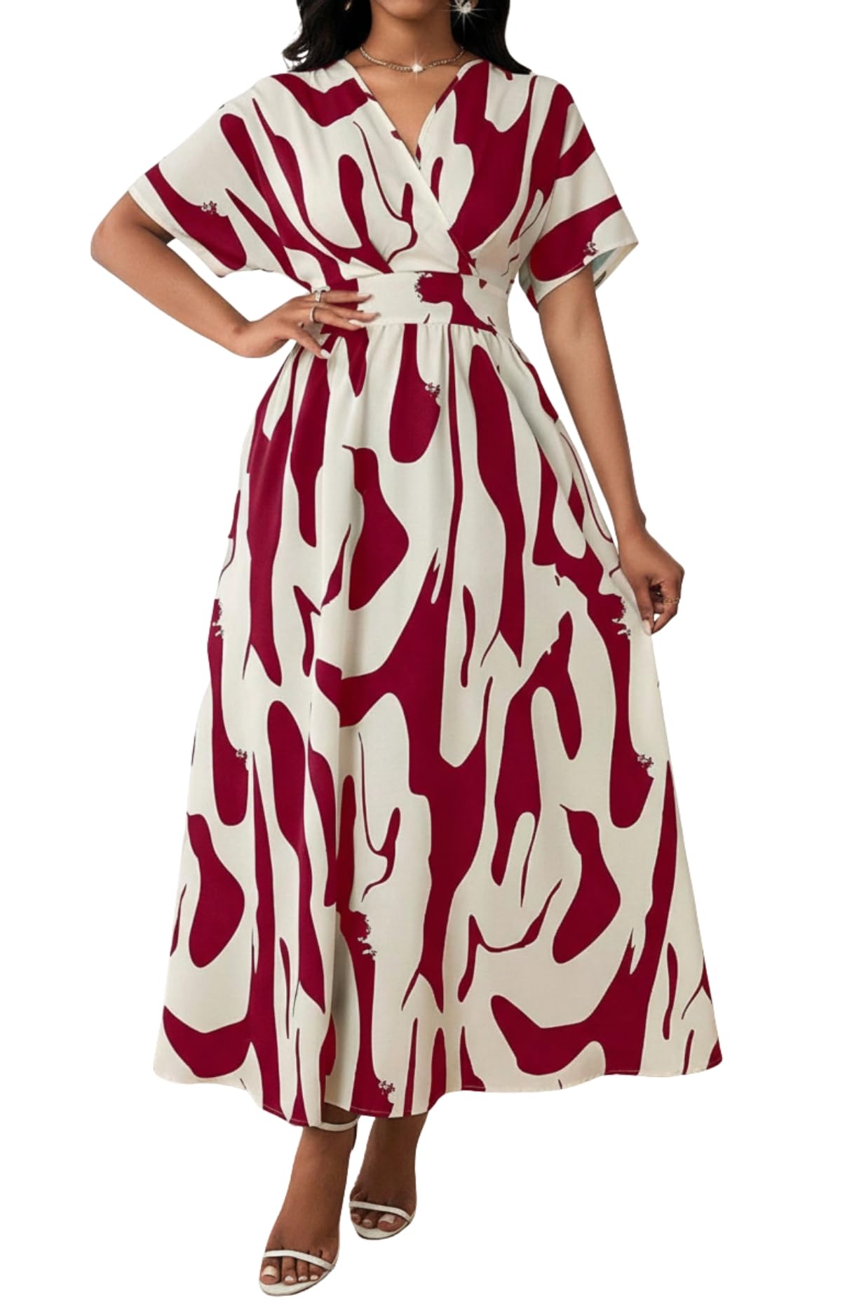 Leriya Fashion Printed Maxi Dress for Women | Trendy Long One Piece Summer Outfit | Lightweight Flared Dress for Casual & Holiday Wear