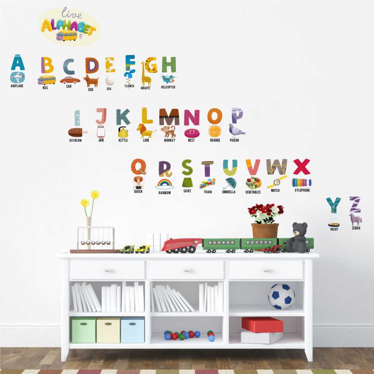 Rawpockets Decals  Live Alphabets for Kids  Self Adhesive Wall Sticker (Pack of 2) (B0CQCXJXZX) Amazon Price History, Amazon Price Tracker