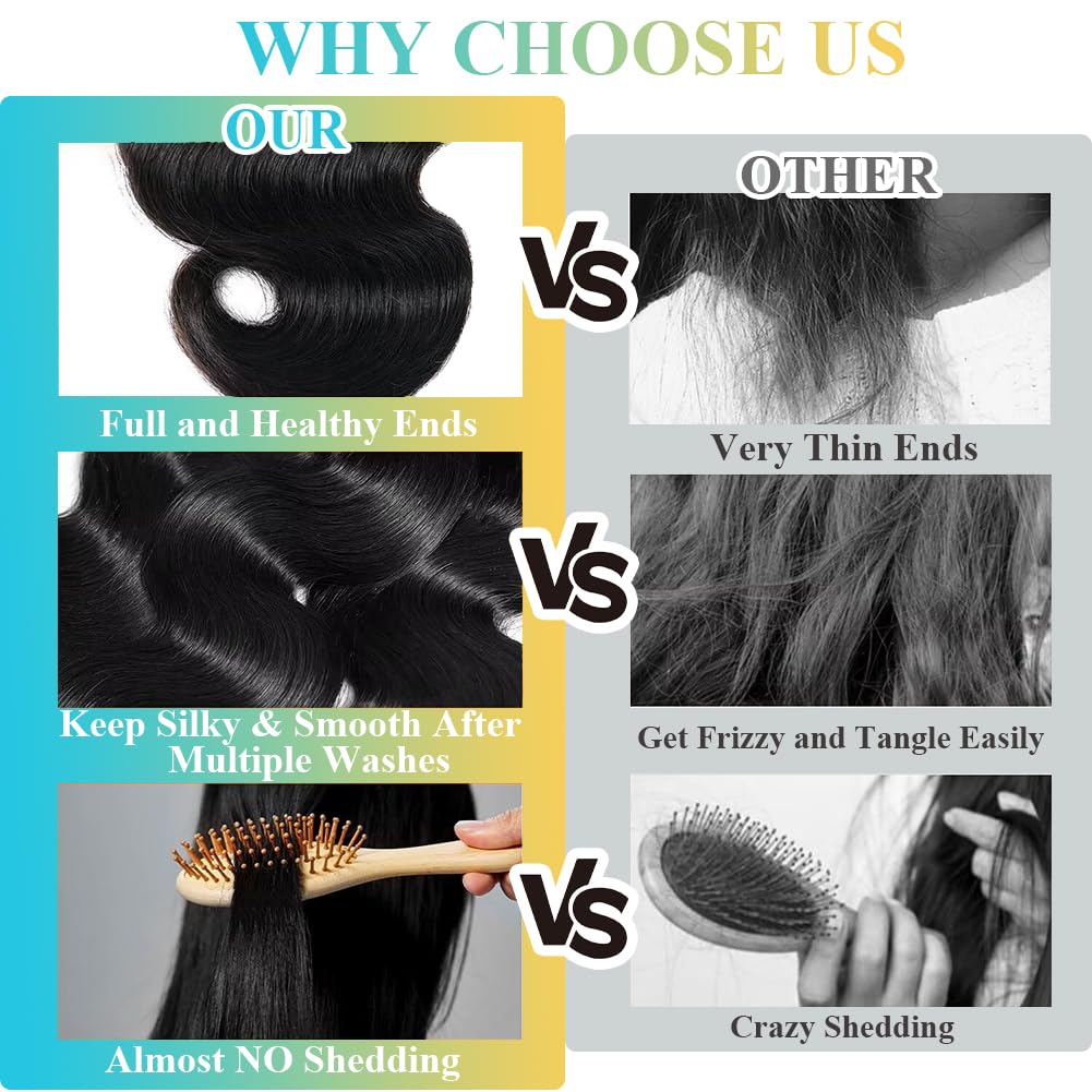 Paquetes de cabello humano ondulado 12A de 20 pulgadas, 1 paquete de cabello humano 100% sin procesar, cabello virgen brasileño de doble trama, paquetes humanos individuales, extensiones de 2