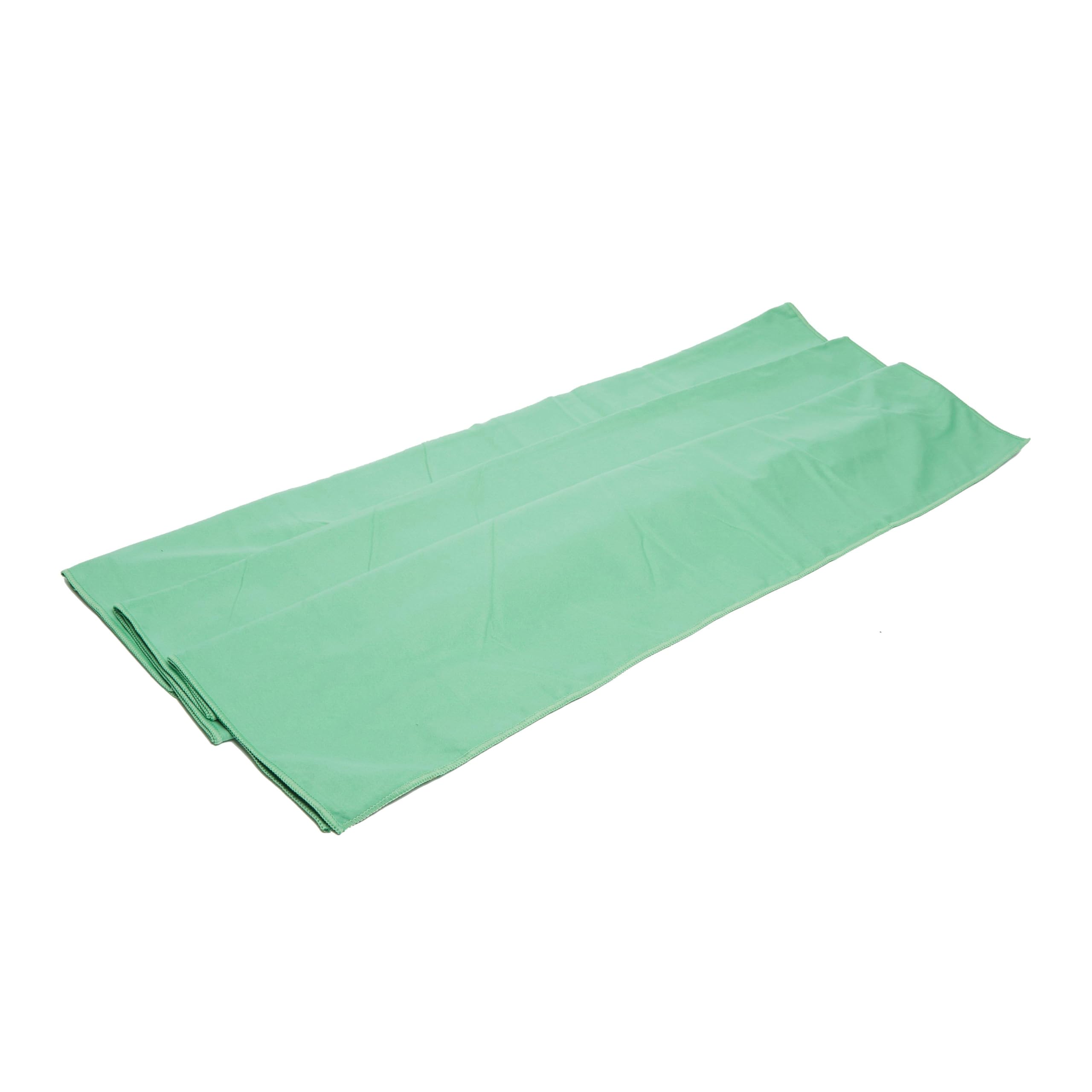TECHNICALS Suede Microfibre Travel Towel, XL Size, Super Absorbent, Quick Drying, Lightweight, Soft, 190 x 90 cm (Green)
