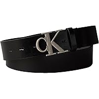 Calvin Klein Uomo Cintura Monogram Buckle 3,5 cm con Fibbia con Monogramma
