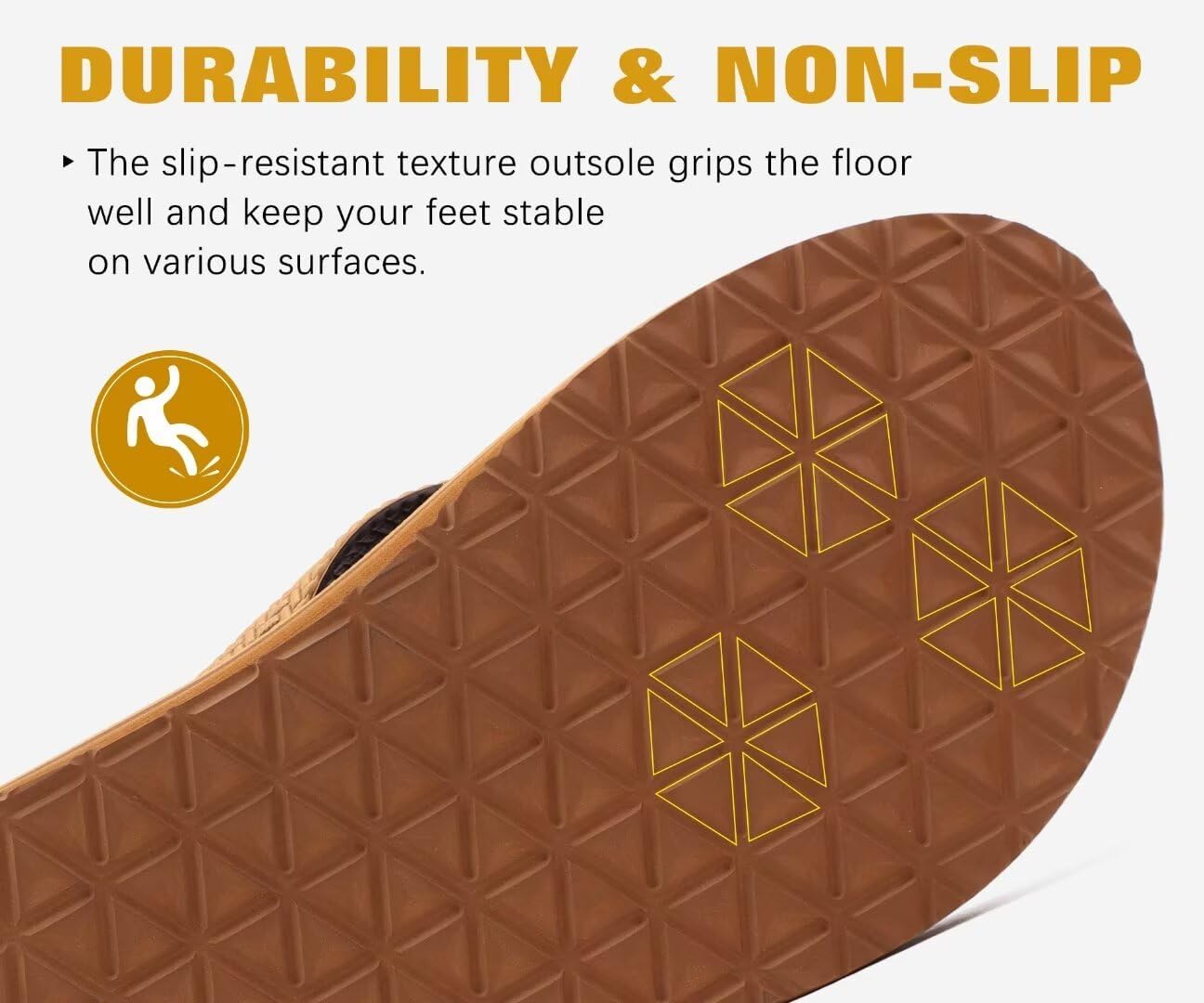 KuaiLu Men's Leather Flip Flops Arch Support Summer Beach Pool Water Thong Sandals Waterproof Rubber Walking Shoes 11 Light Khaki image 6 of 9 B0D546Q6D7