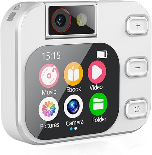 Reproductor de MP3 de 64 GB con Bluetooth y cámara de 180  Reproductor de música MP3 portátil de 2.01 pulgadas, pantalla táctil de alta fidelidad