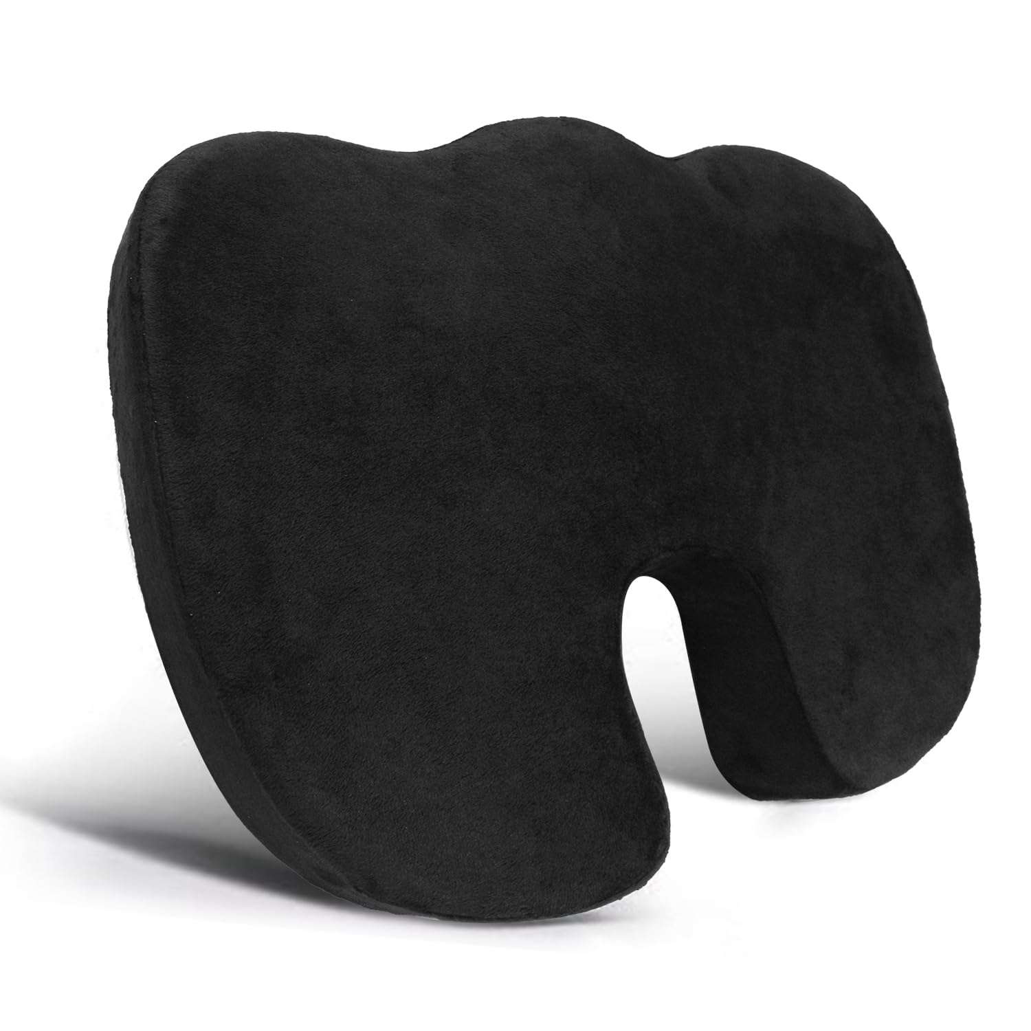 seat cushion, gel cushion for office chair, seat cushion for tailbone pain, back pain relief, non-slip memory foam hip pillow for office chair, wheelchair, driver's seat (black)