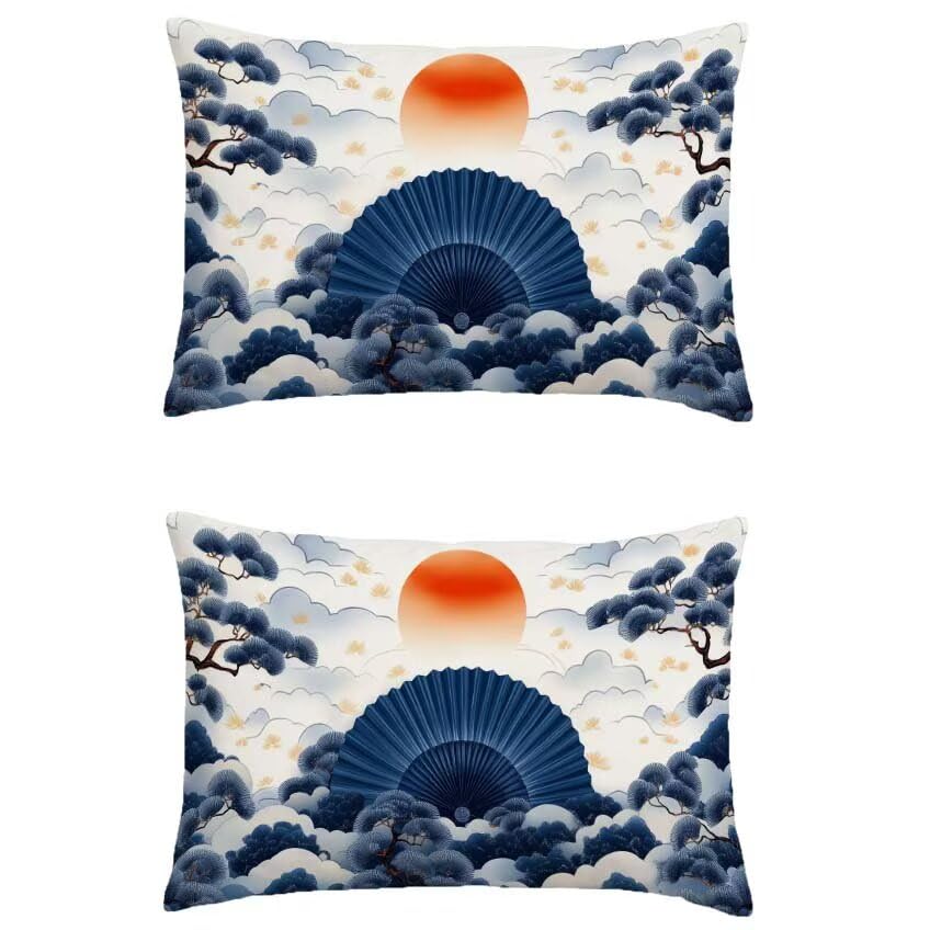 Housse de coussin violette avec impression double face en lin imperméable