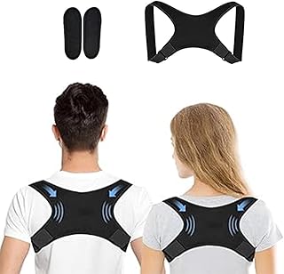 Corrector Postura Espalda Para Mujer Y Hombre,Para Alivio Del Dolor De Espalda,Cuello,Hombros Y Cervicales,Corrector De Postura Para,Invisible Transpirable Corregir Fajas Para Espalda (negro25101302)