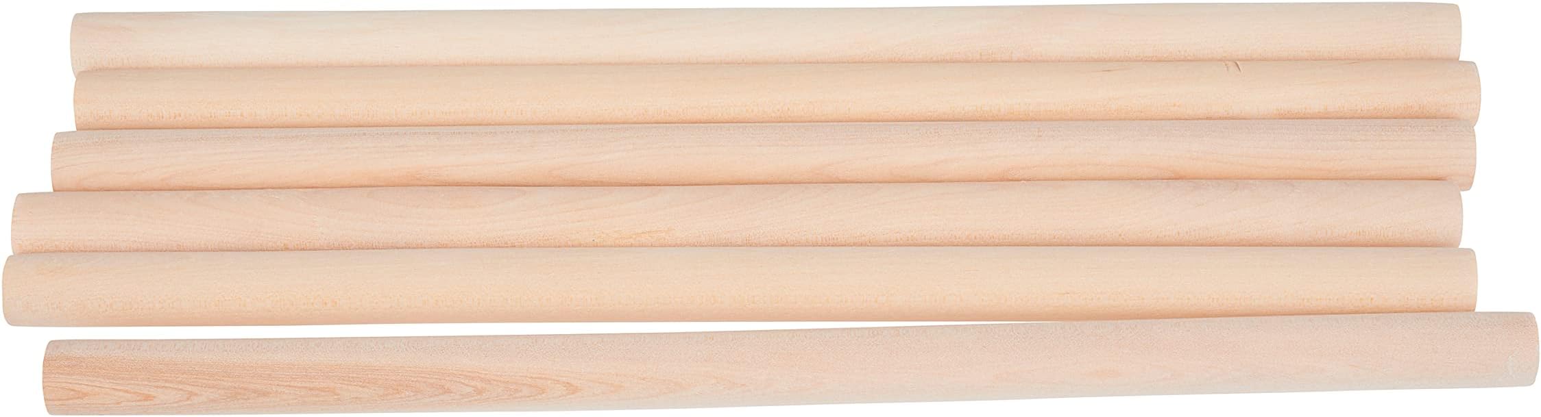 OLYCRAFT 12 Stück 20x1.5cm Hohlholzstäbchen Runde Holzdübelstangen Mit ...