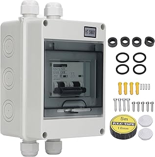 WOOXGEHM DC Miniature Circuit Breaker, 2P 125A 1000V IP65 Waterproof Disconnect Switch with Transparent Cover for Solar Photovoltaic System