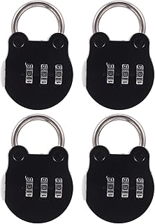 DOITOOL 4 Pcs Locker Lock Mini Lockers Mini Suitcase Mini Combination Lock Cable Luggage Locks Password Padlock 3 Digit Lock Locks with Code Password Lock Combination Luggage Lock Notebook