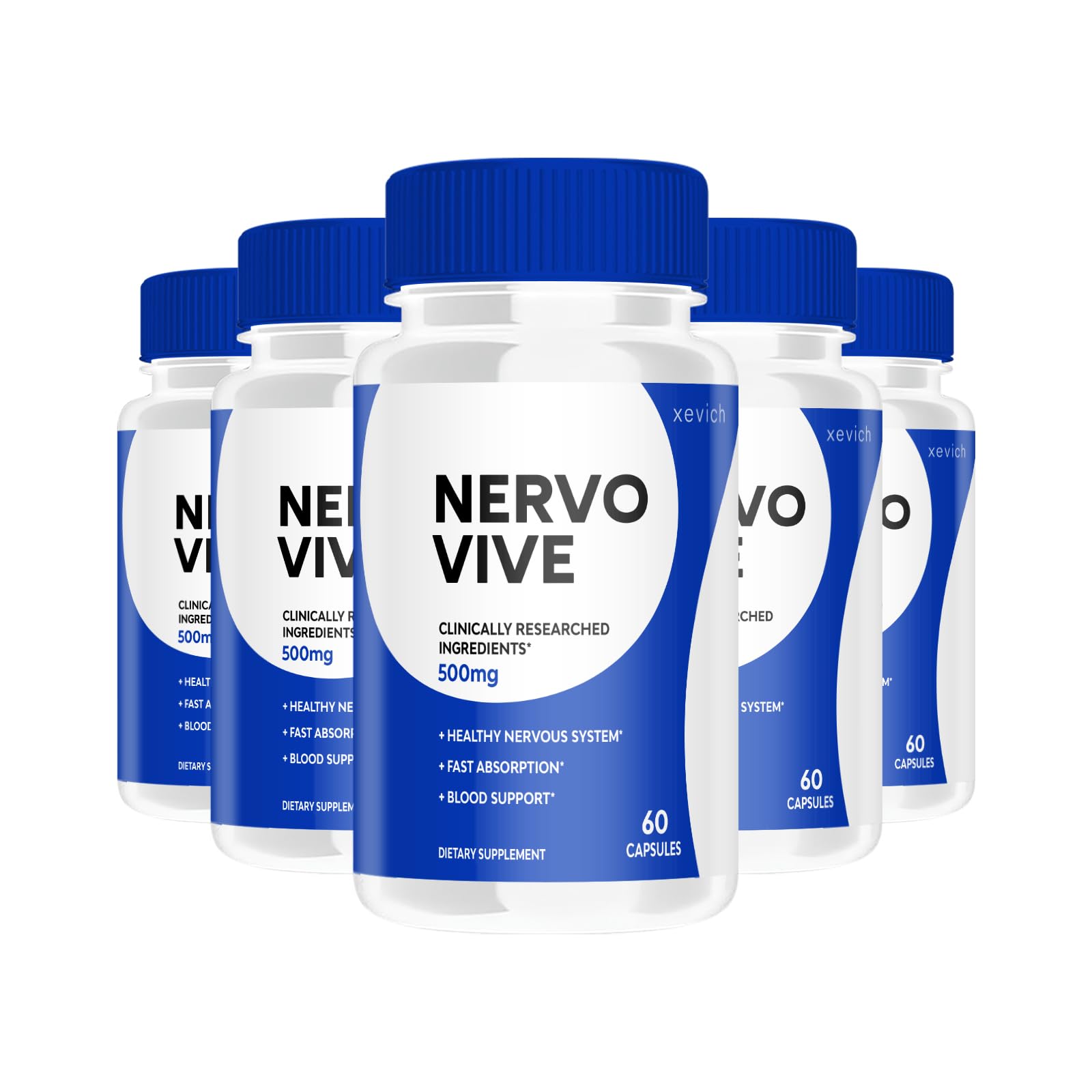 NervoVive - Nervo Vive Pill Supplement (5 Pack, 300 Capsules)