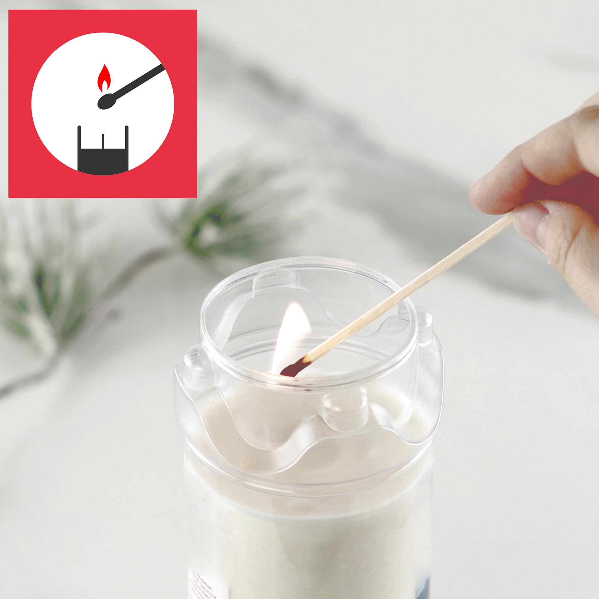 Set di 6 candele Hofer, durata 7 giorni – L'originale [Gold Select] resistente alla pioggia, candele con coperchio, luce per cimitero con motivo | decorazione funeraria