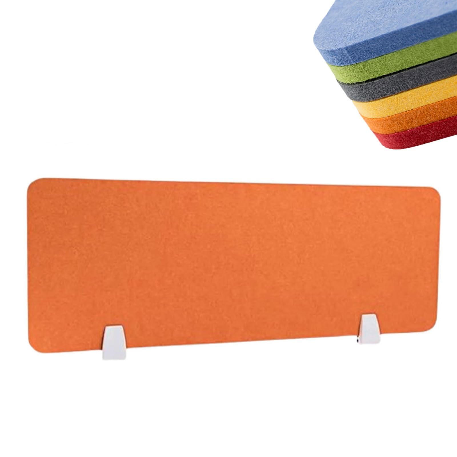 Cloison de Bureau 60/80/100/120 cm, Panneau Acoustique en Feutre, séparation antibruit, Facile à Installer, idéale pour Les salles de Classe, Orange 60 x 30 cm