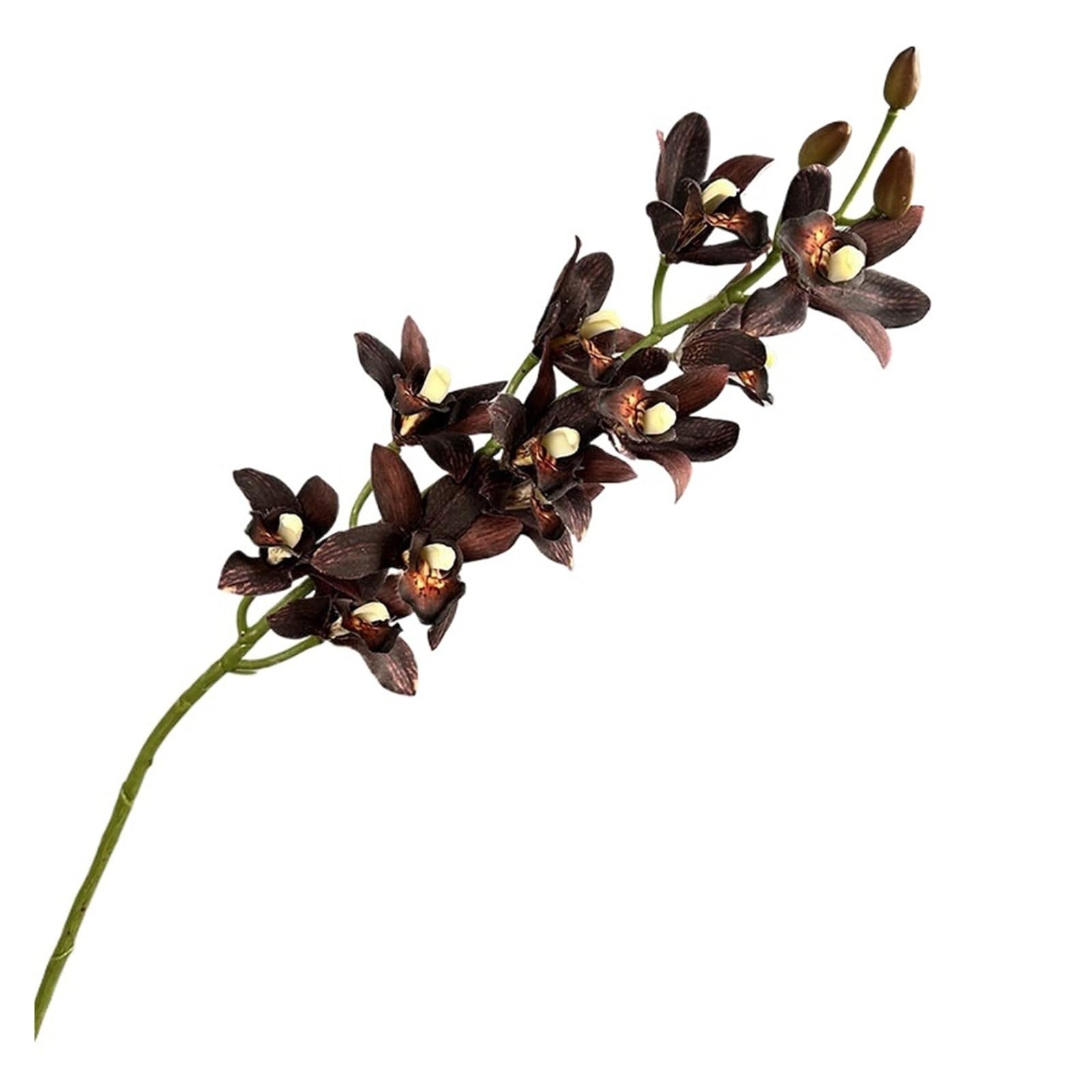 HamPaesk 3pcs Simulation Flower Plant Restaurant Decoration Silk Fake Flowers Artificial Branch(Black Red)
