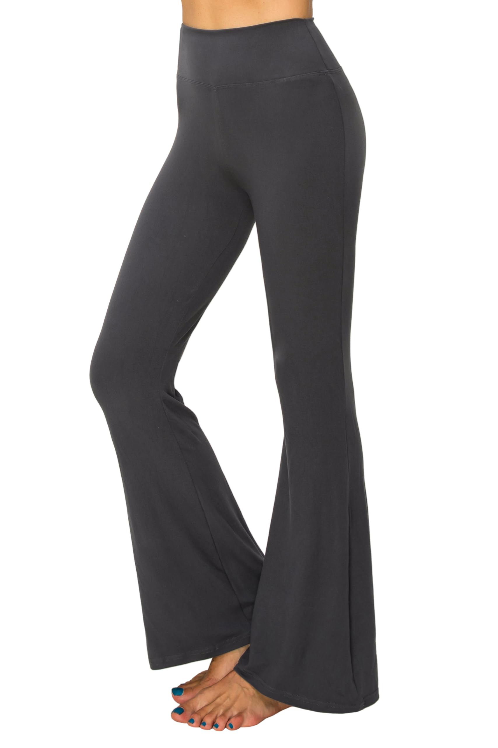 ALWAYS Pantalones Palazzo para mujer, pantalones casuales de pierna ancha y holgados, Cfnf128 Carbón, X-Small