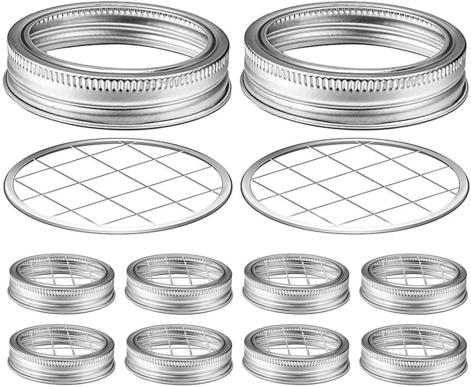 TEHAUX 20pcs Reusable Floral Grid Metal Flower Frog Lid for Jars Detachable Flower Arrangement Insert for and Organization for Floral Designs and Home Decor