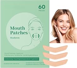Anti-Wrinkle Mouth Plasters, Pack of 60, Anti-Ageing Mouth Wrinkles Face Tape with Hyaluron, Wrinkle Plasters Face Smooths Nasolabial Wrinkles, Anti-Wrinkle Plaster, Firming Skin for Mouth, Mouth Wrinkles Removal