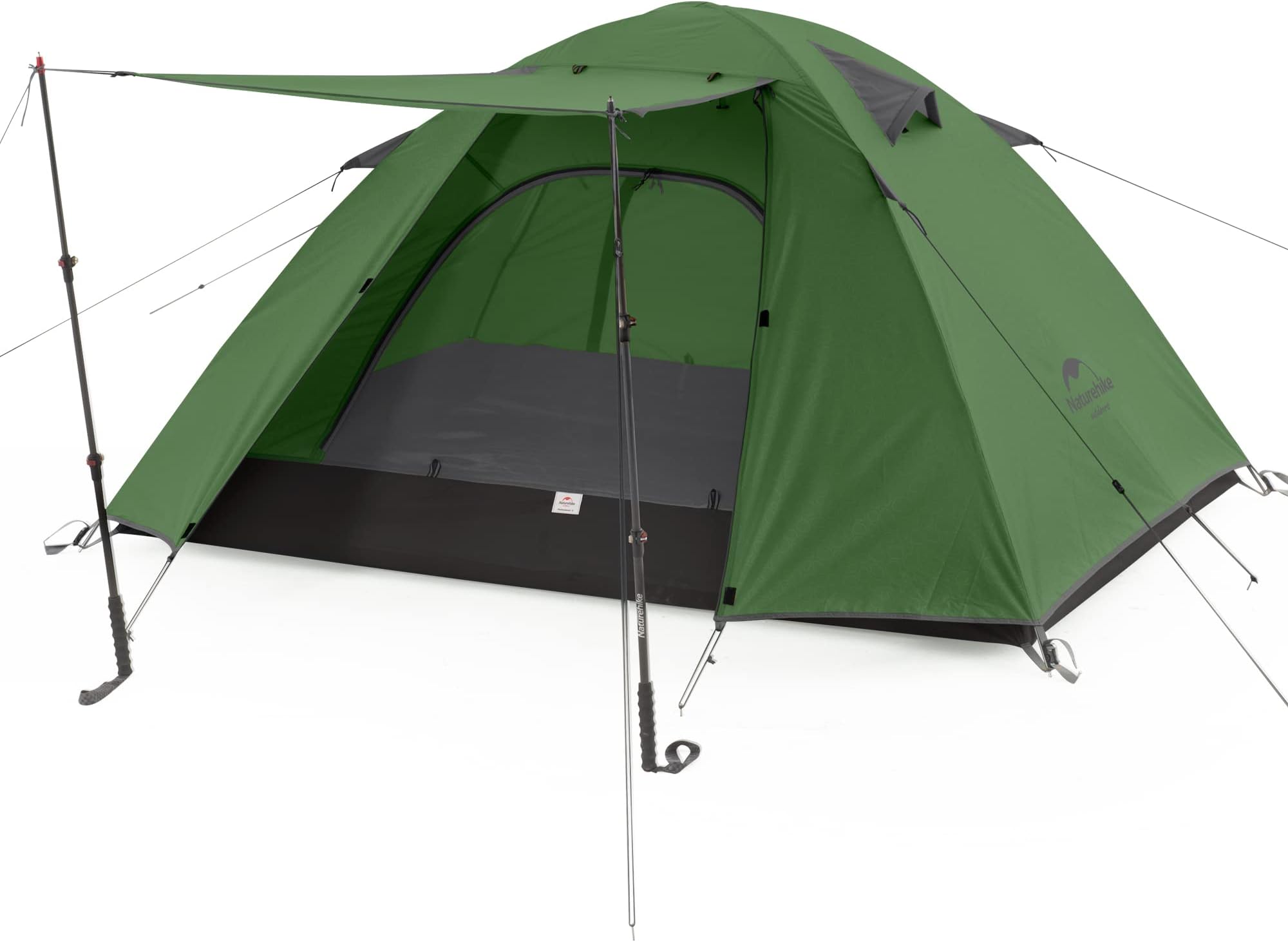 Naturehike P-Serie 2 Person Camping Tent 4 Seasons, Ultralight Backpacking Tent, Pressure Resistant, Waterproof, Insect-proof, Anti-UV Family Tent for Outdoor, Hiking, Mountaineering