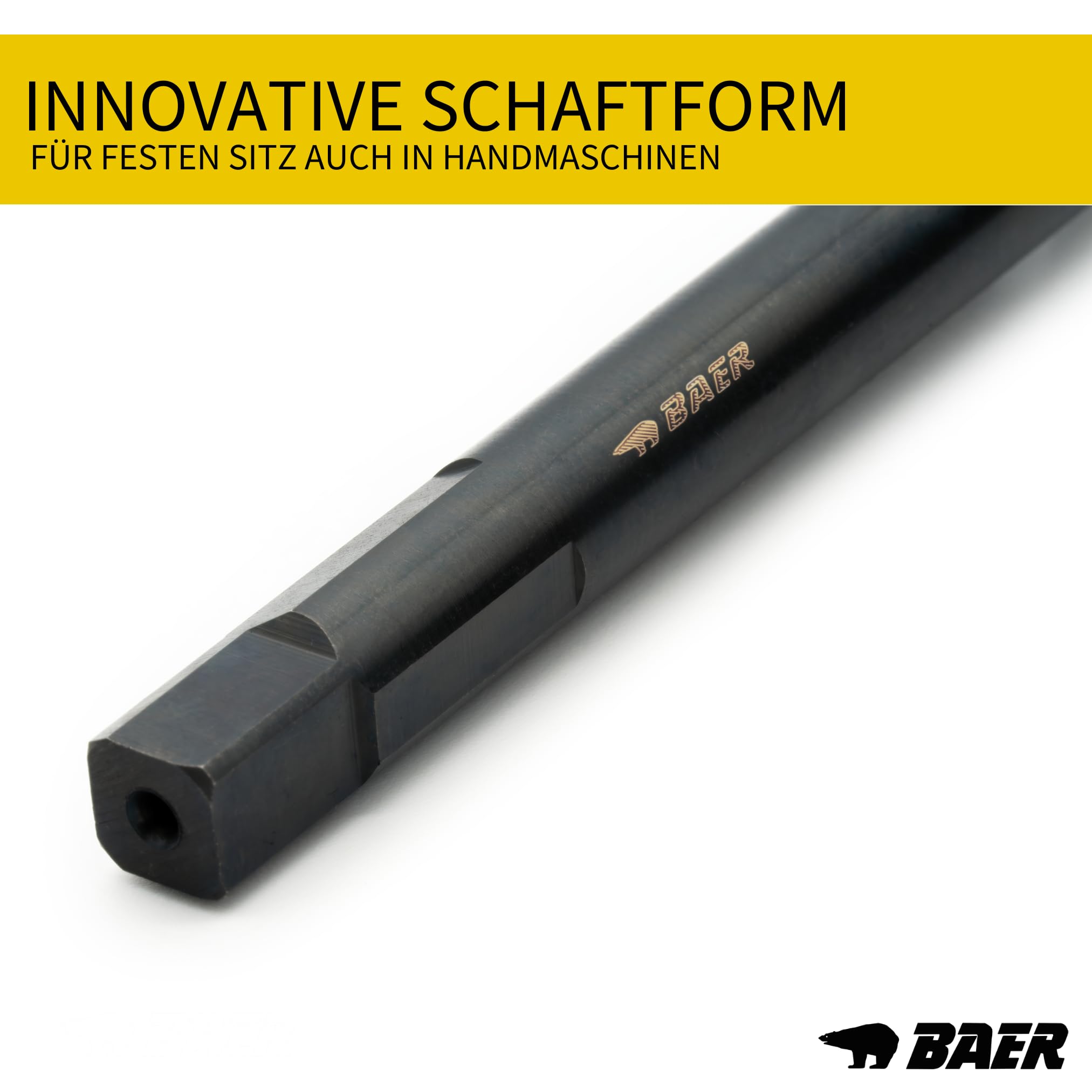 BAER TriTap Gewindebohrer HSSE-VAP Sackloch - Gewindeschneiden - Maschinengewindebohrer - Gewindebohren mit Bohrmaschine, Gewindeschneidmaschine oder CNC-Maschine (M6 x 1,0)