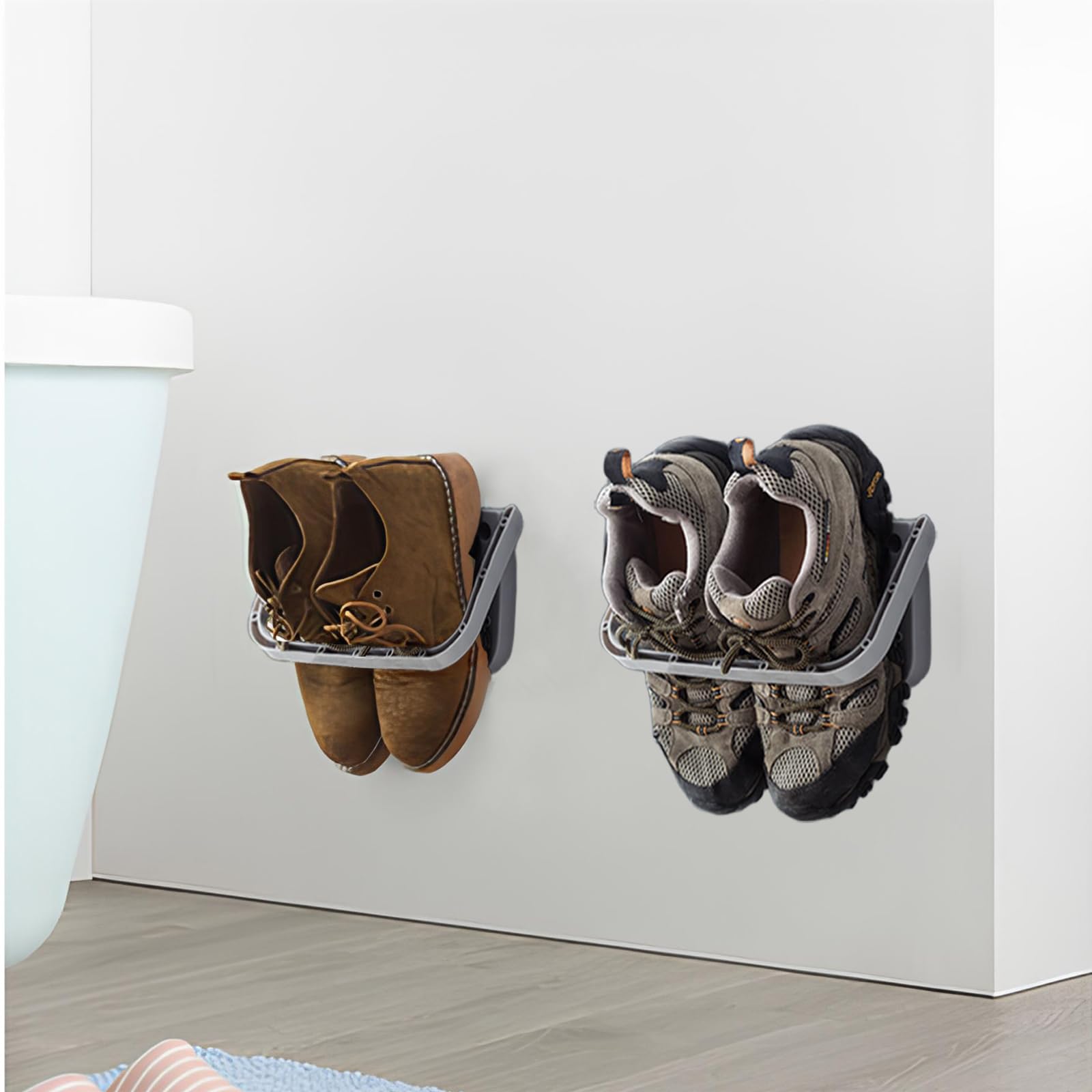 2 Pezzi Parete Scarpe Rack, Organizer Per Scarpe, Parete Per Scarpe Da Appendere, Alla Parete e Riporre Le Scarpe, Pieghevole Appendere Scarpe Stoccaggio, Bagno, Soggiorno, Deposito Per Scarpe