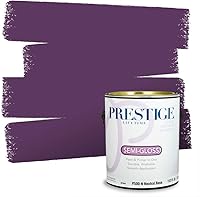 Vista 56 de PRESTIGE Pinturas de pintura interior e imprimación en uno, 1 galón, plano, combinación comparable de Sherwin Williams* Kimono Violet*