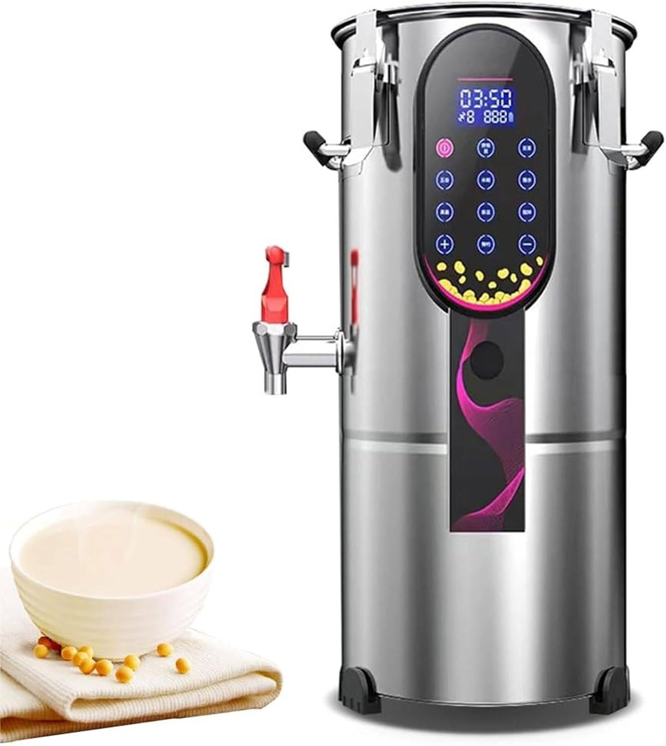 Automatyczna maszyna do produkcji mleka sojowego o mocy 2000 W/3000 W z filtrem i timerem, funkcją gotowania i automatycznego czyszczenia, utrzymująca ciepło, 11 l/18 l/22 l (18L)