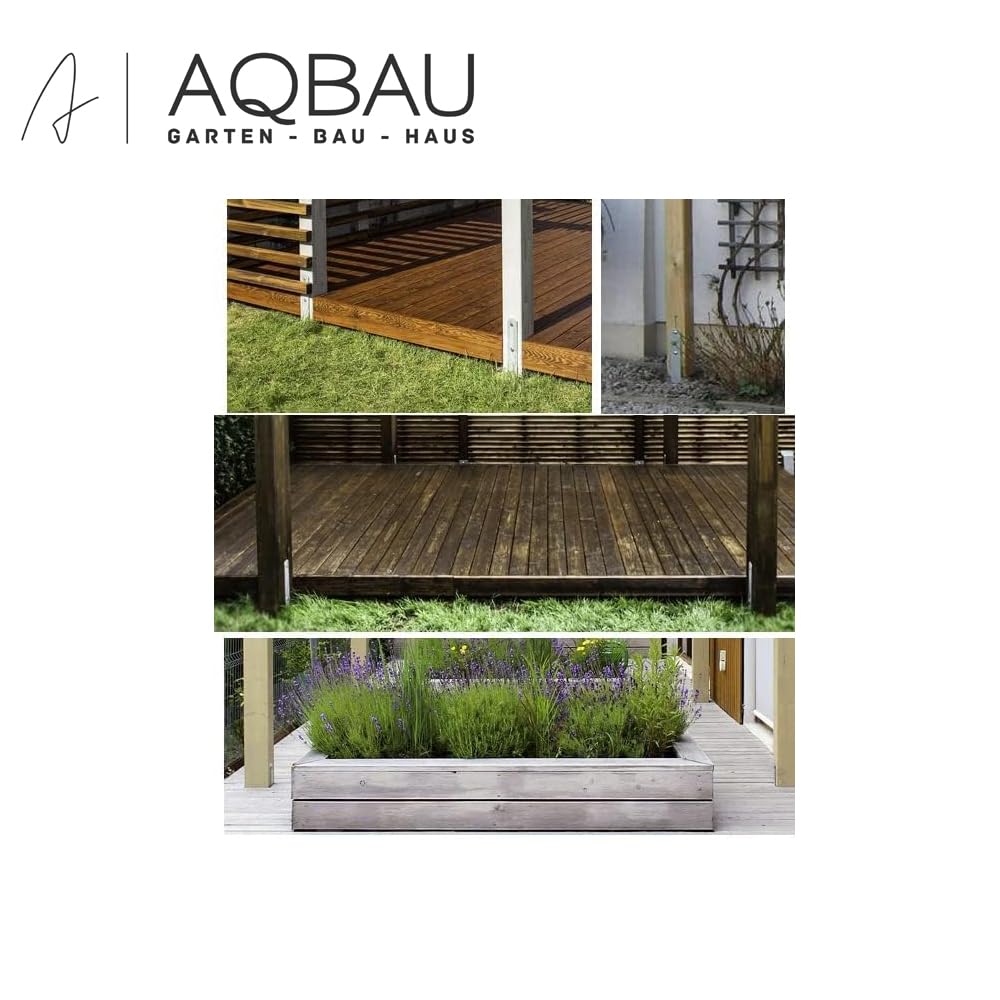 4er Set Pfostenträger 60x600 mm – Einschlaghülse L-Form feuerverzinkt – Bodenhülse für Holzpfosten, Pfostenanker, Bodenanker – Schwerlast Erdspieß für Carport, Pergola, Gartenbau