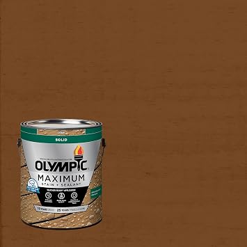 Olympic Maximum 1 gal. SC-1014 Cedar Solid Color Exterior Stain and Sealer in One