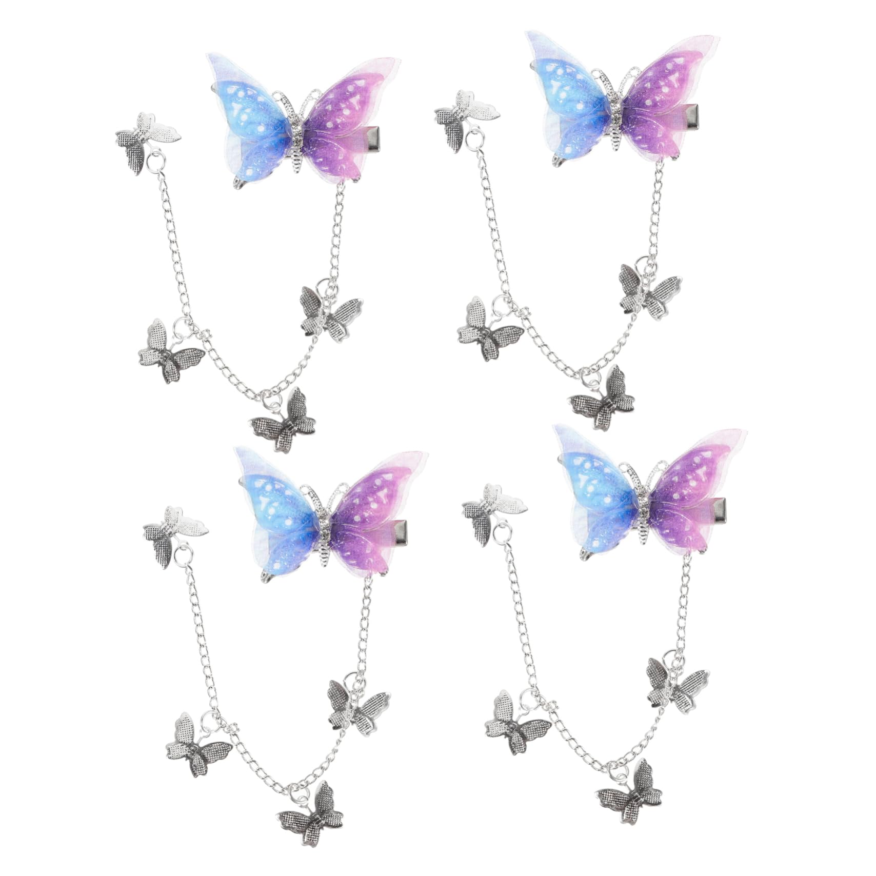 FRCOLOR 10 Pares Pinza Para El Pelo Con Borla De Pinza De Pelo Elegante Mariposas Pinzas De Cabello Horquilla De Borla Horquillas De Zinc Clip De Boda Novia